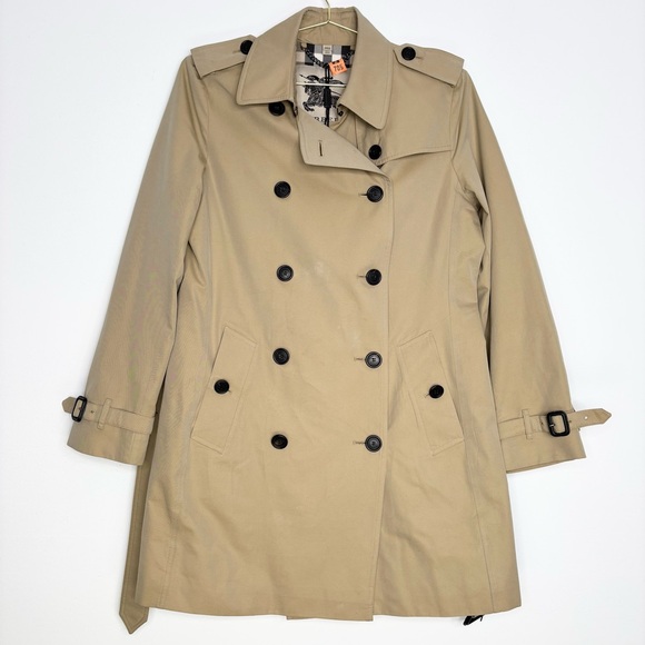 Burberry Buckingham Trench Coat Camel Tan Nova Check Lining Size 10 US Authentic - Picture 4 of 16